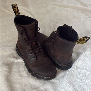 EUC Dr. Martens Crazy Horse Combs Leather Brown Combat Boots